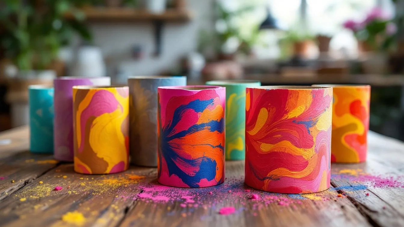 Ein Bastler zeigt, wie leere Toilettenpapierrollen zu DIY-Deko werden