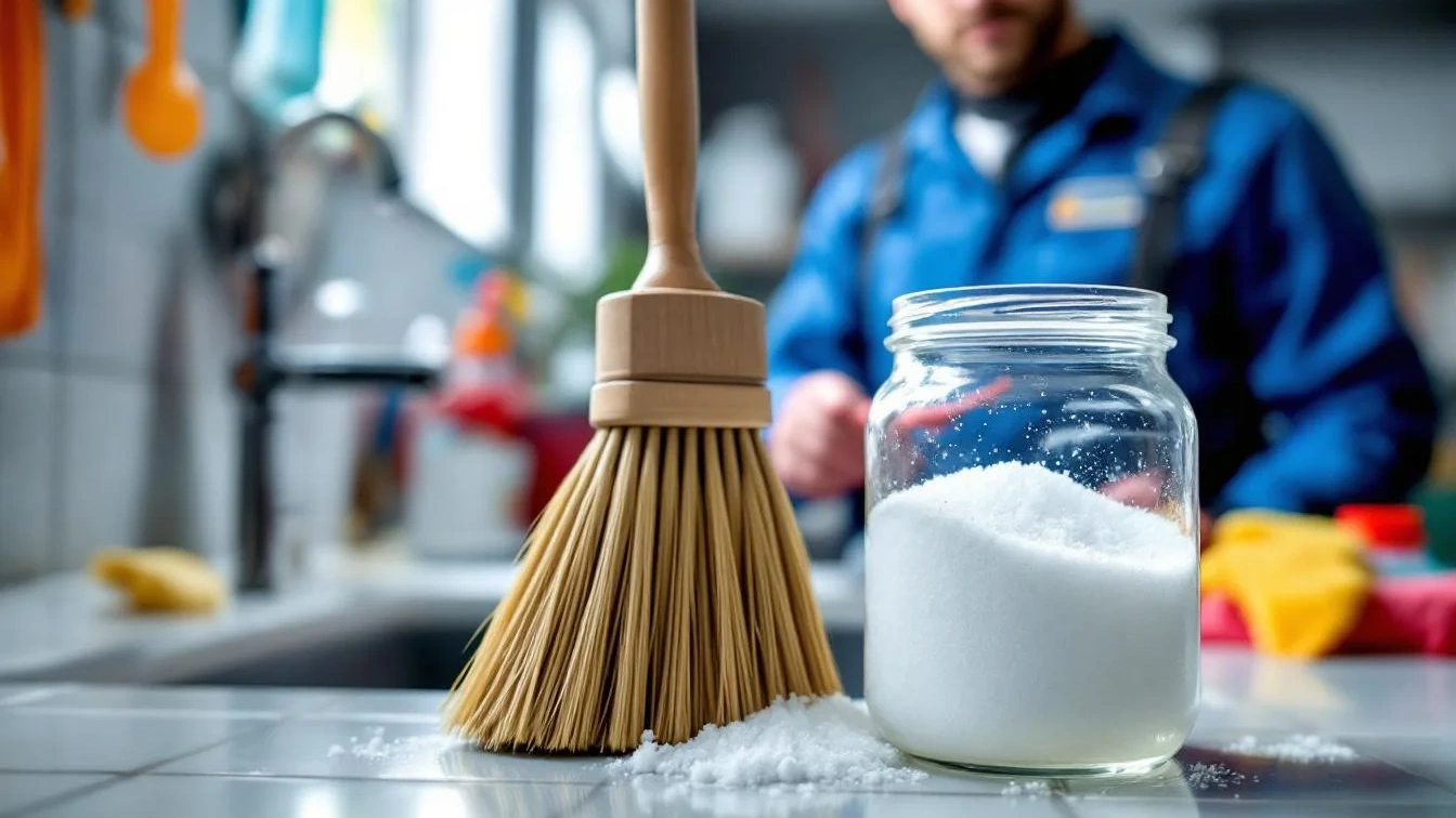 Ein Hausmeister erklärt, warum man den Besen in Essig mit Salz einweichen muss