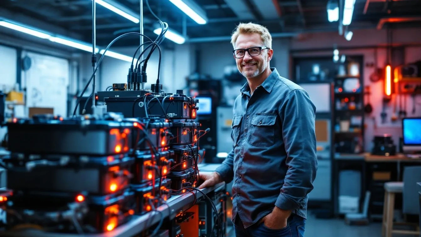 Ein Ingenieur zeigt, wie er sein Haus mit recycelten Laptop-Akkus versorgt