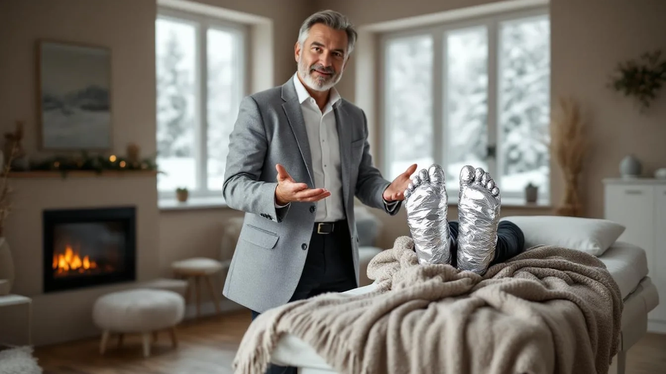 Ein Physiotherapeut erklärt den viralen Alufolie-Trick gegen kalte Füße im Winter