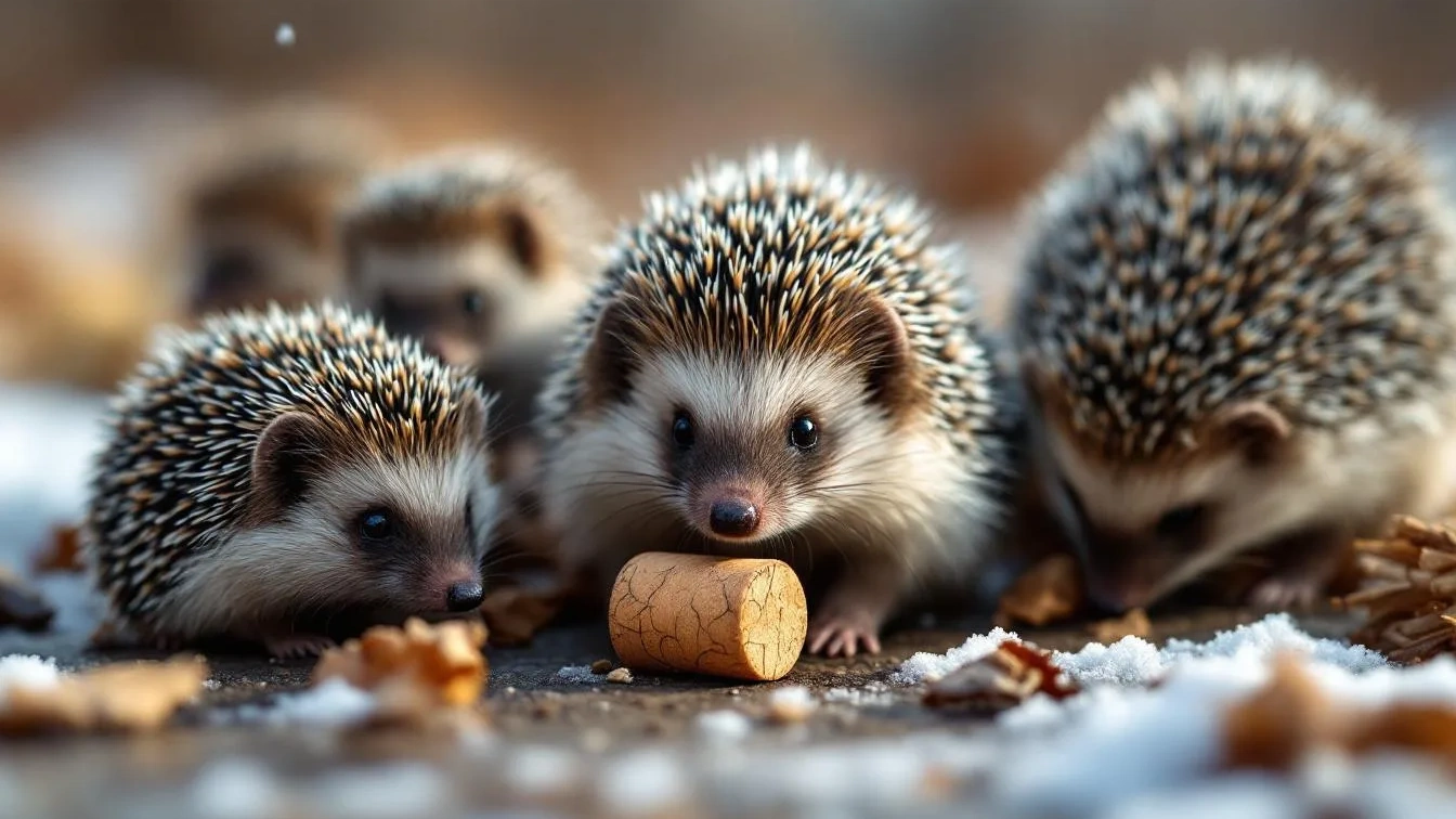 Ich legte ein kleines Korkstück aus, diesen Winter überlebten viele Igel